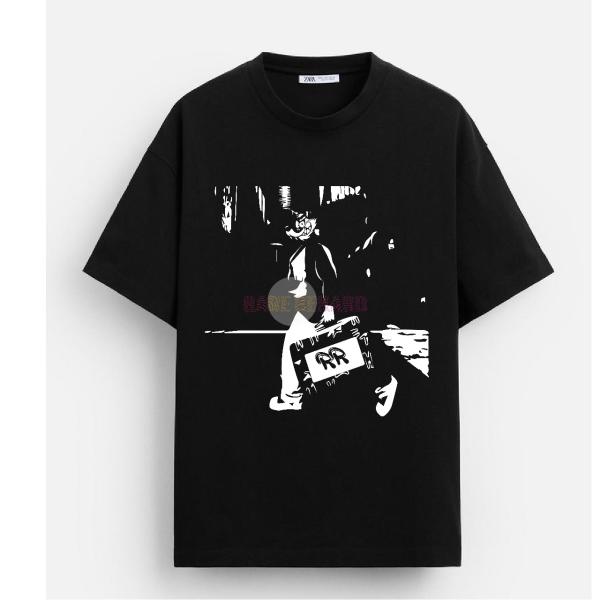 Wolf Wave Print  T-shirt